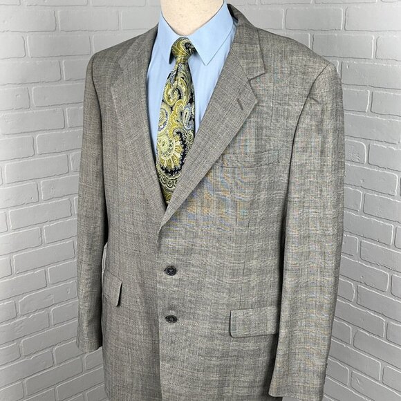 Sterling & Hunt Kuppenheimer Blazer Men‎ 44 Black White Plaid Premier Ed USA VTG - Picture 1 of 16